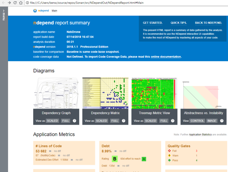 NDepend Report View